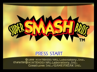 Super Smash Bros. (USA) Title Screen